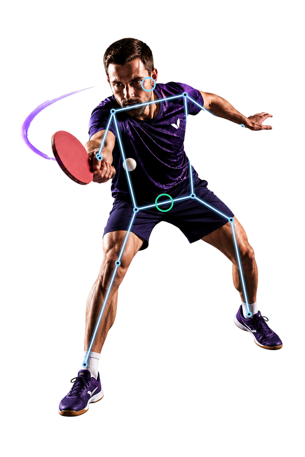AI pose analysis of a table tennis player
